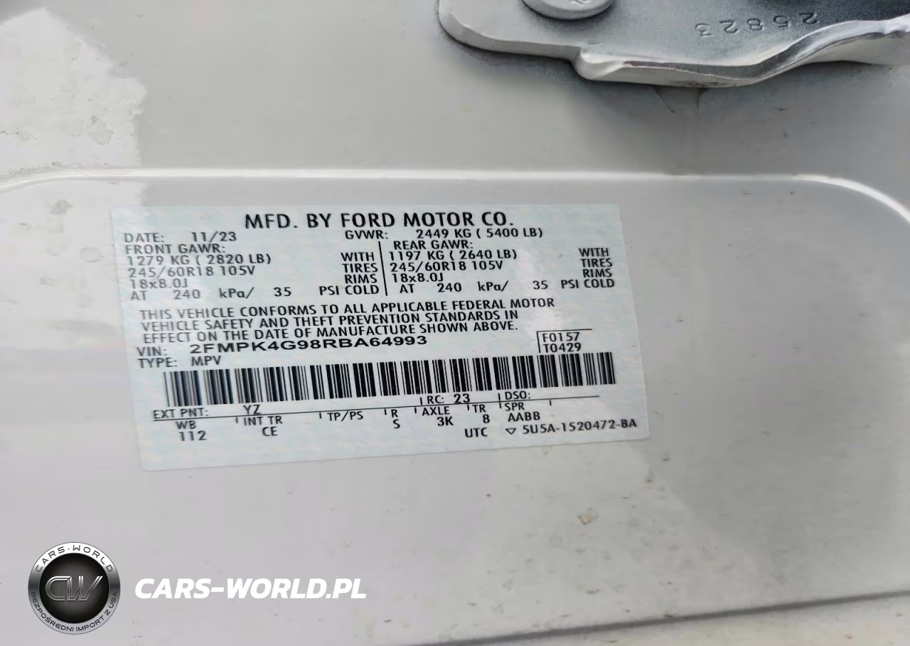 2024 Ford Edge Se VIN:2FMPK4G98RBA64993 - 13