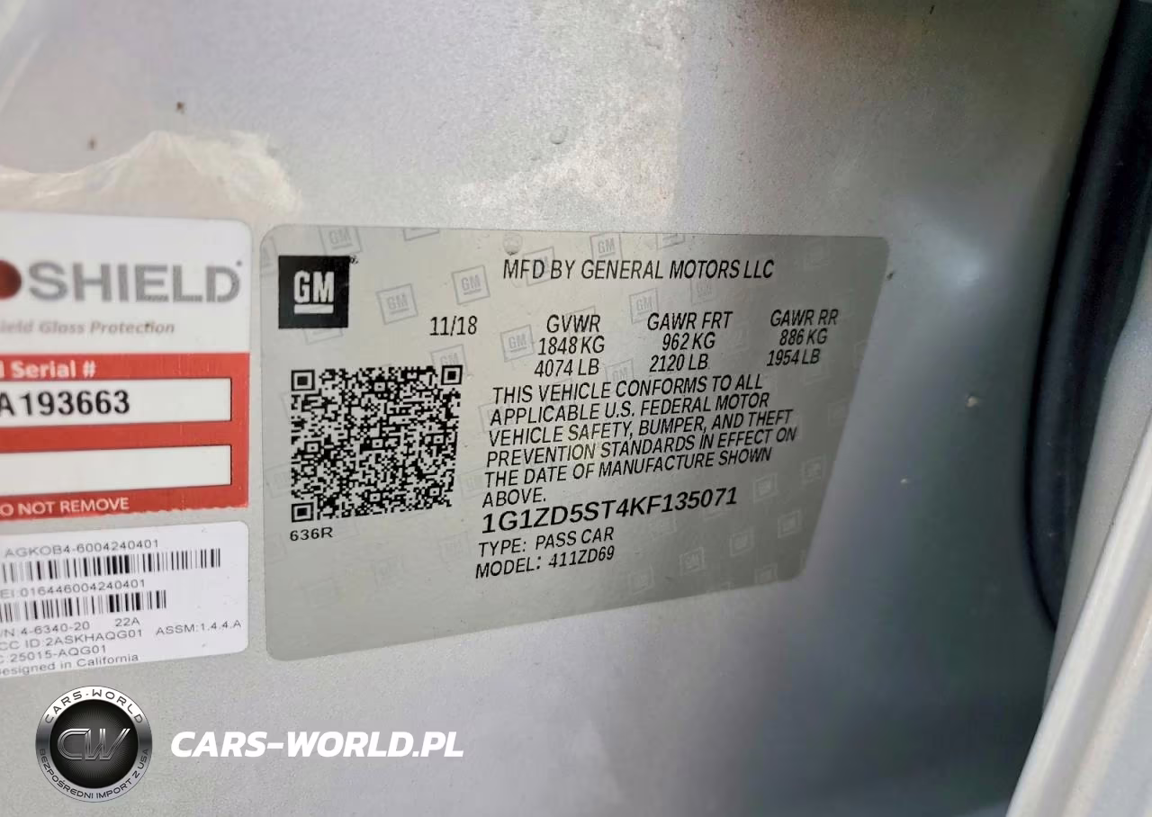 2019 Chevrolet Malibu Lt VIN:1G1ZD5ST4KF135071 - 12