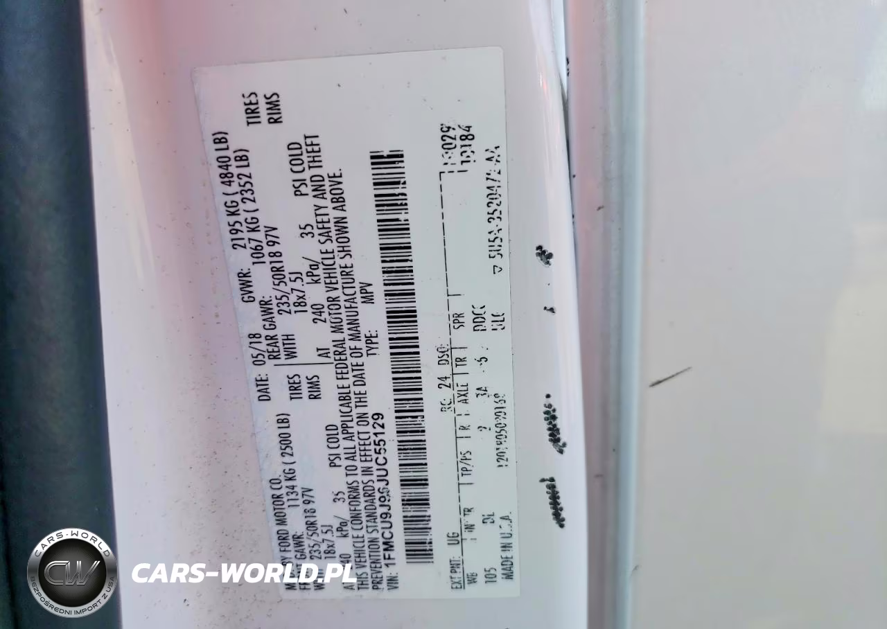 2018 Ford Escape Titanium VIN:1FMCU9J96JUC55129 - 13