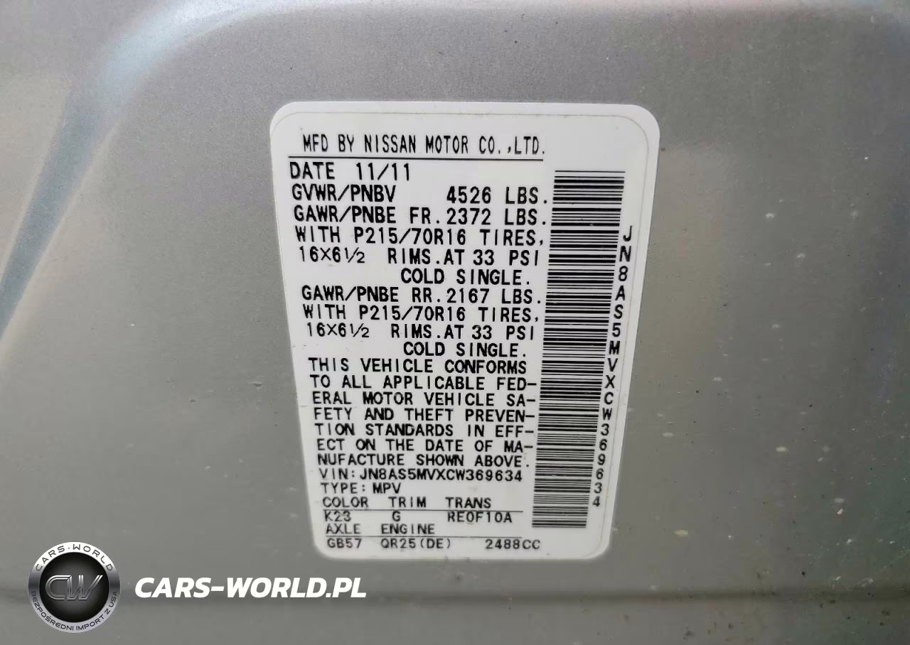 2012 Nissan Rogue S VIN:JN8AS5MVXCW369634 - 13