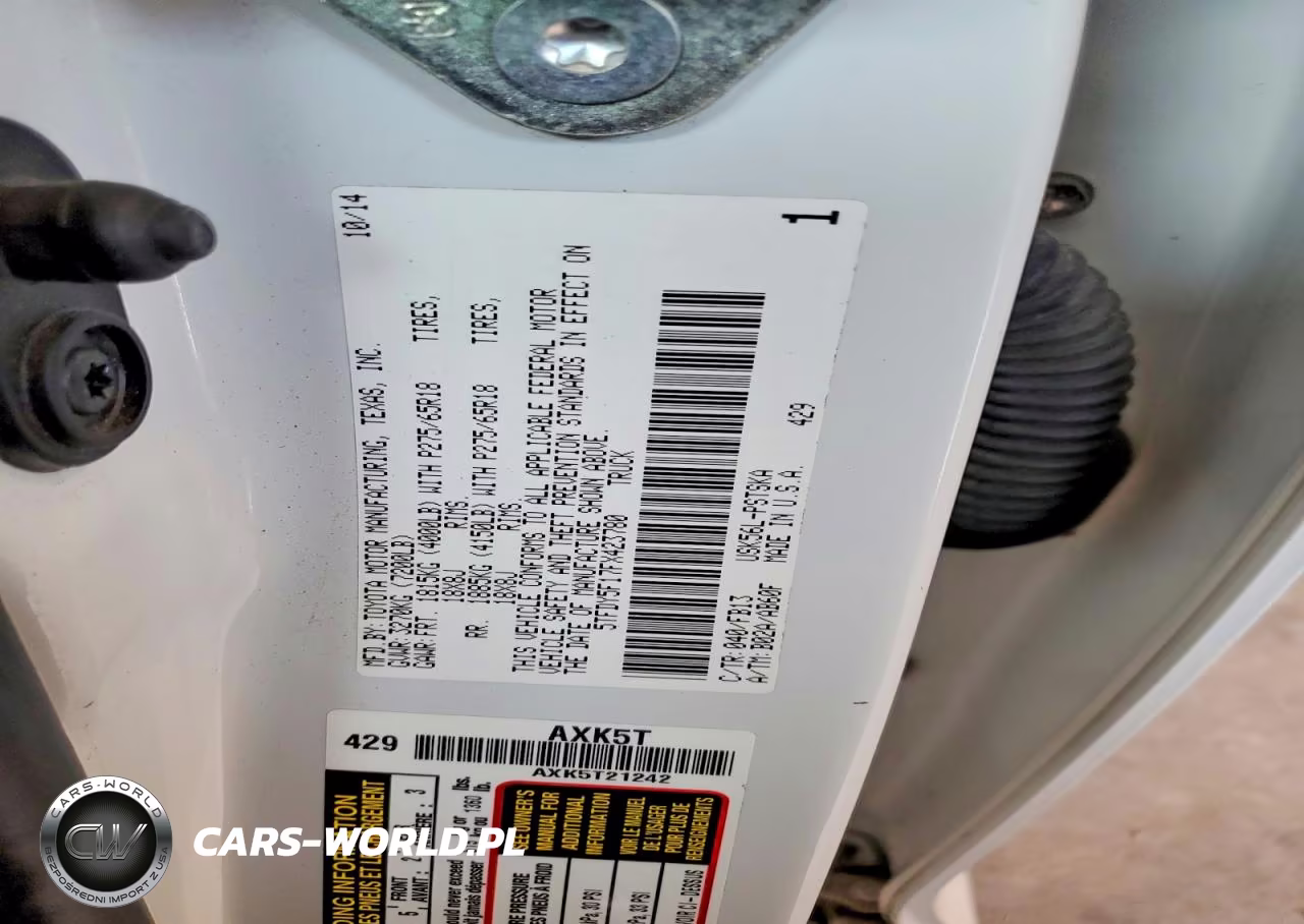 2015 Toyota Tundra Sr5 VIN:5TFDY5F17FX423780 - 12