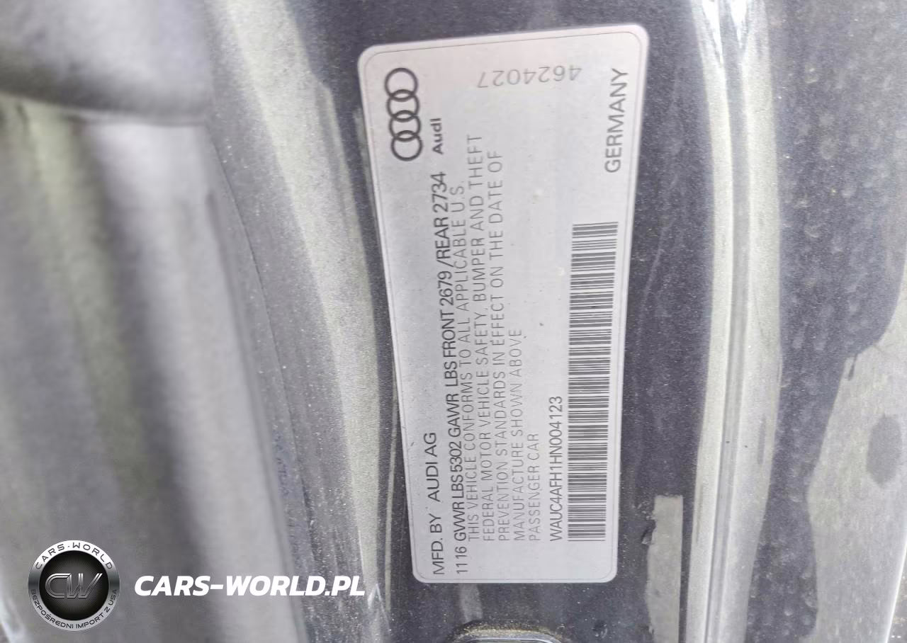 2017 Audi S5 VIN:WAUC4AFH1HN004123 - 12