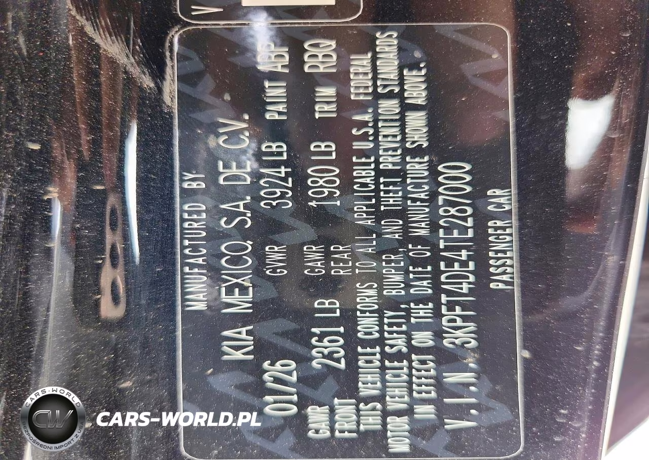 2026 Kia K4 Lxs VIN:3KPFT4DE4TE287000 - 13