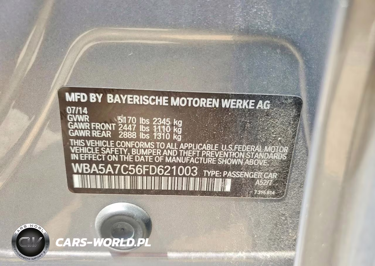 2015 BMW 528 Xi VIN:WBA5A7C56FD621003 - 12