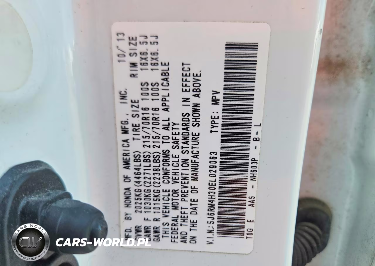 2014 Honda Cr-V Lx VIN:5J6RM4H30EL029063 - 13