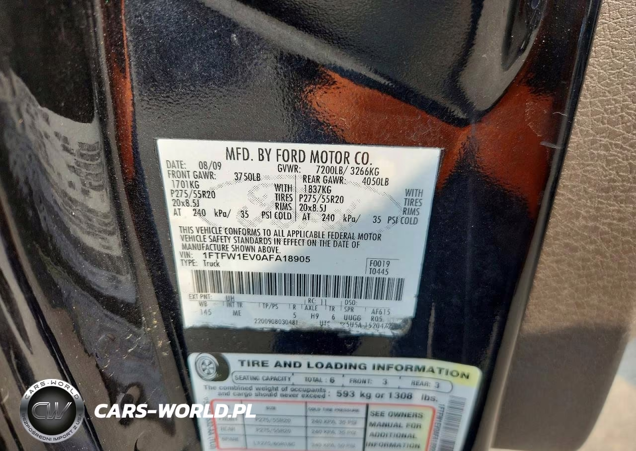 2010 Ford F150 Supercrew VIN:1FTFW1EV0AFA18905 - 12