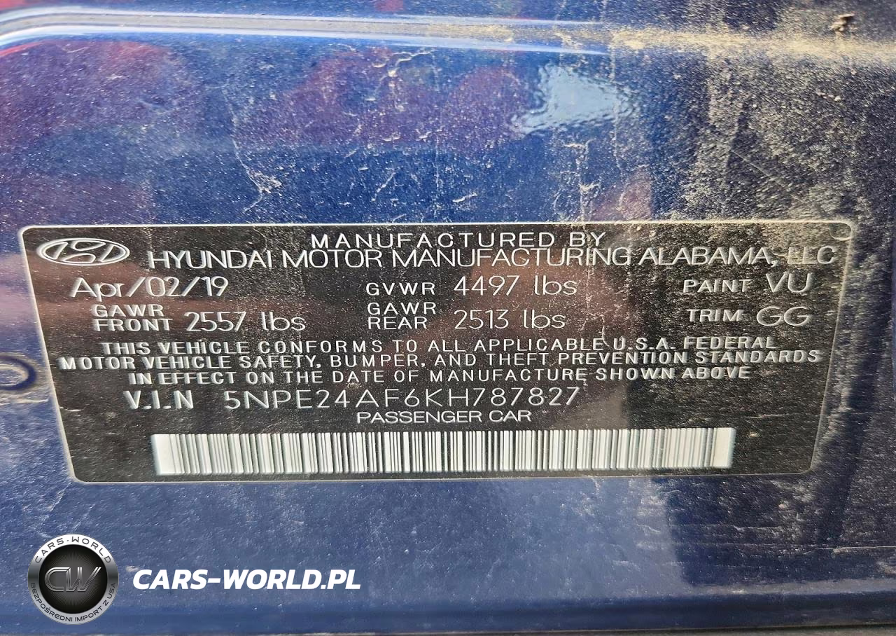 2019 Hyundai Sonata Se VIN:5NPE24AF6KH787827 - 12