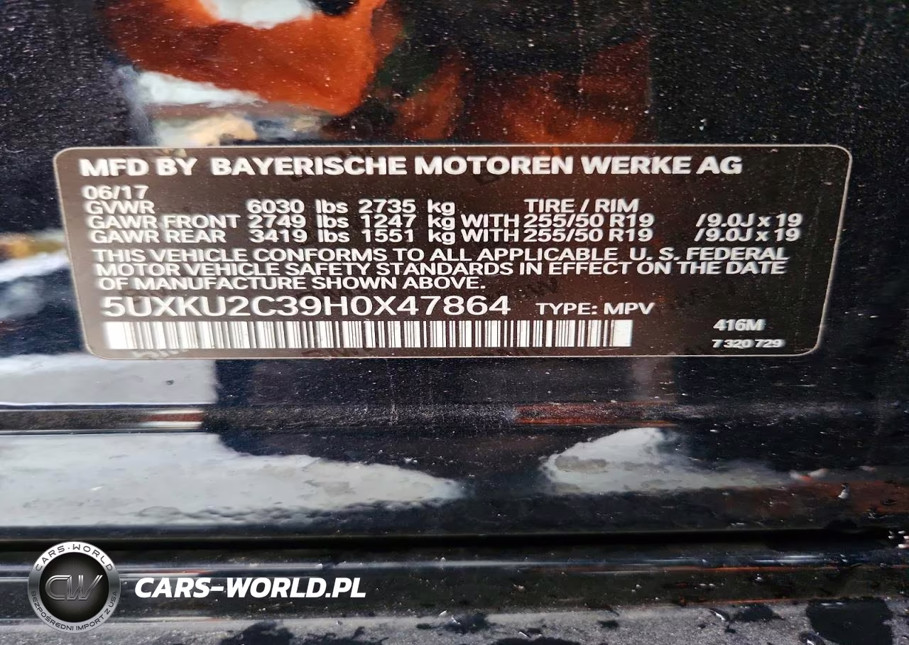 2017 BMW X6 xDrive35I VIN:5UXKU2C39H0X47864 - 13