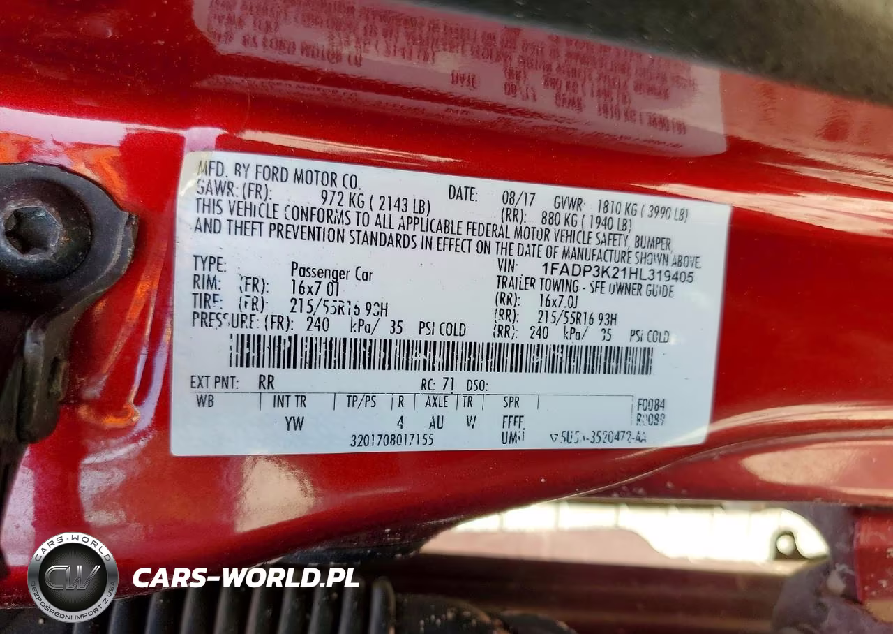 2017 Ford Focus Se VIN:1FADP3K21HL319405 - 13
