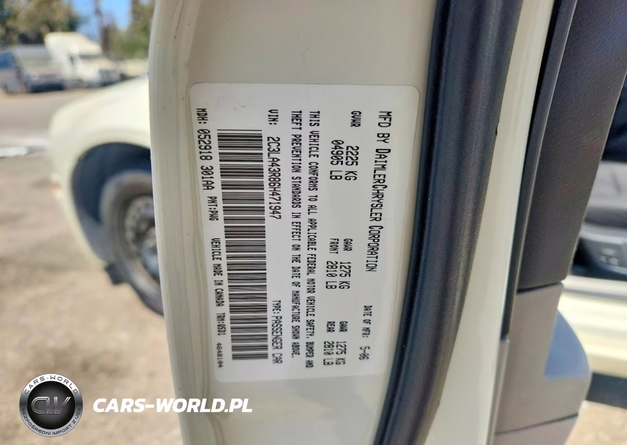2006 Chrysler 300 VIN:2C3LA43R86H471947 - 12