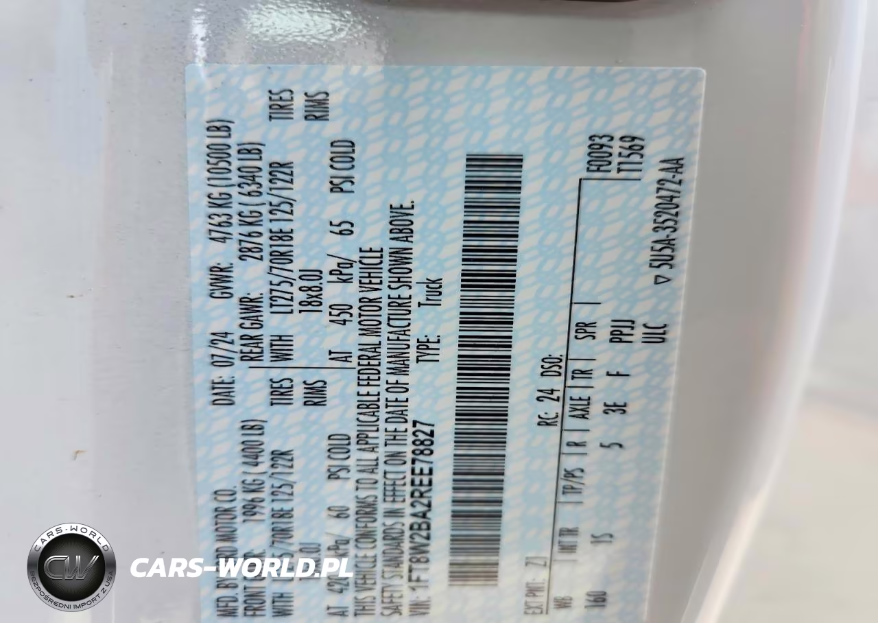 2024 Ford F250 Super Duty VIN:1FT8W2BA2REE78827 - 13