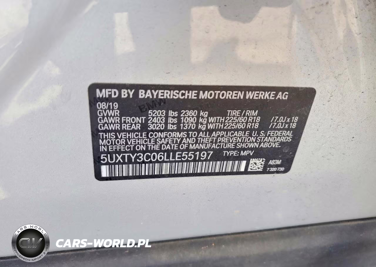 2020 BMW X3 Sdrive30I VIN:5UXTY3C06LLE55197 - 13