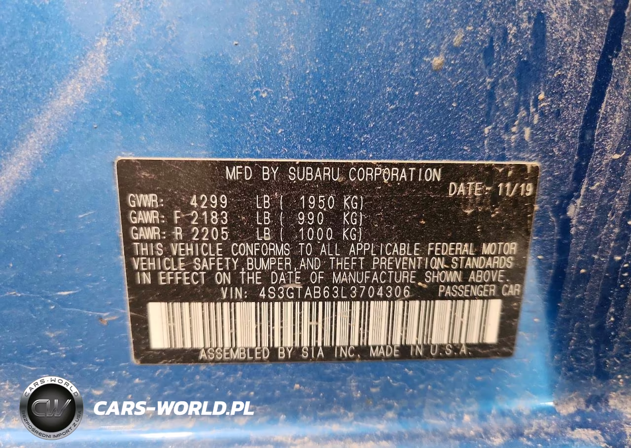 2020 Subaru Impreza VIN:4S3GTAB63L3704306 - 13