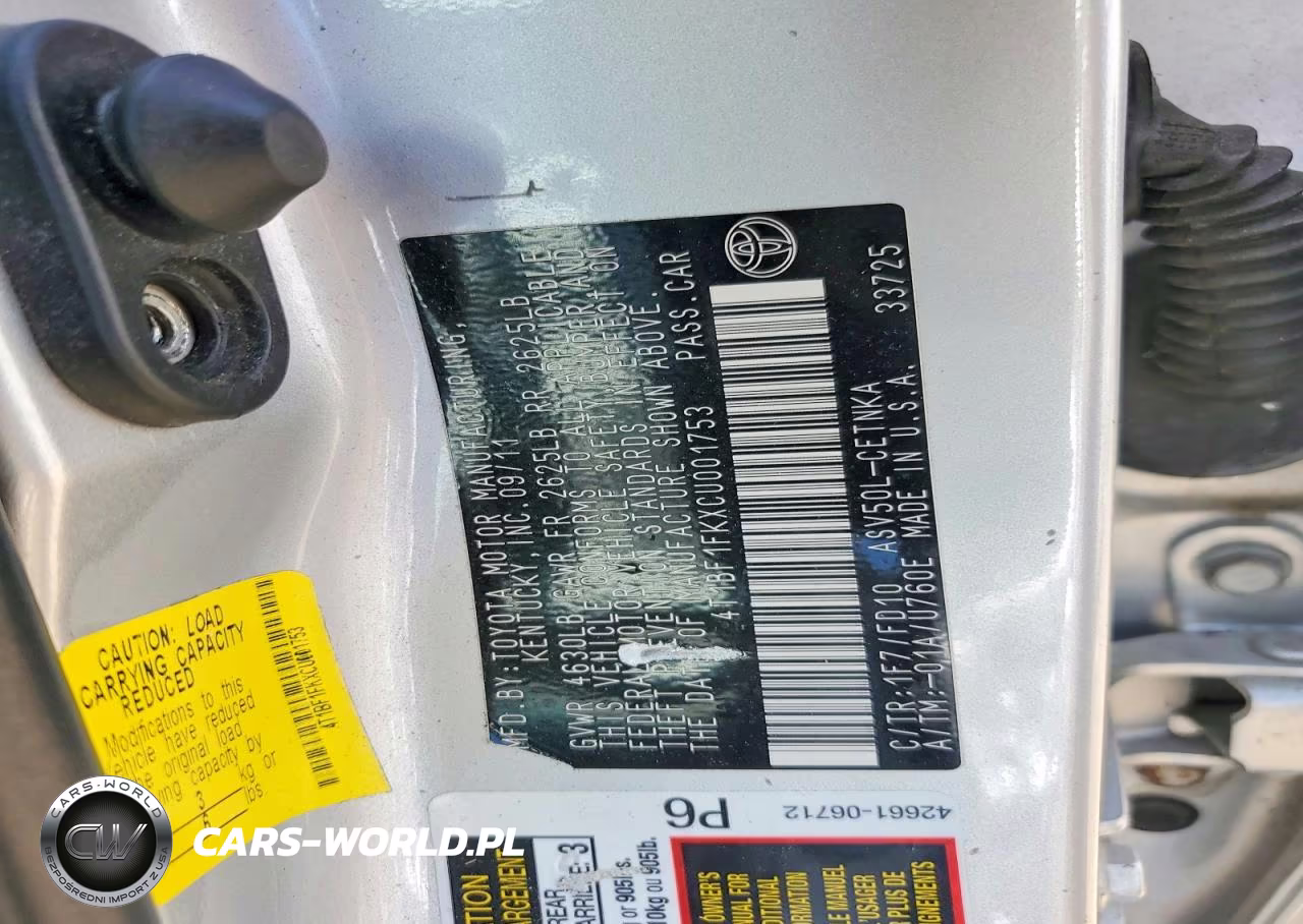 2012 Toyota Camry Le VIN:4T1BF1FKXCU001753 - 13