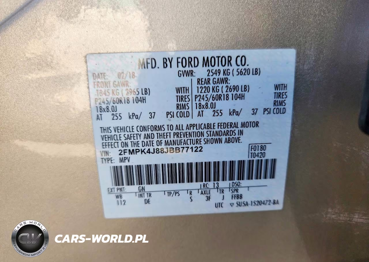 2018 Ford Edge Sel VIN:2FMPK4J88JBB77122 - 14