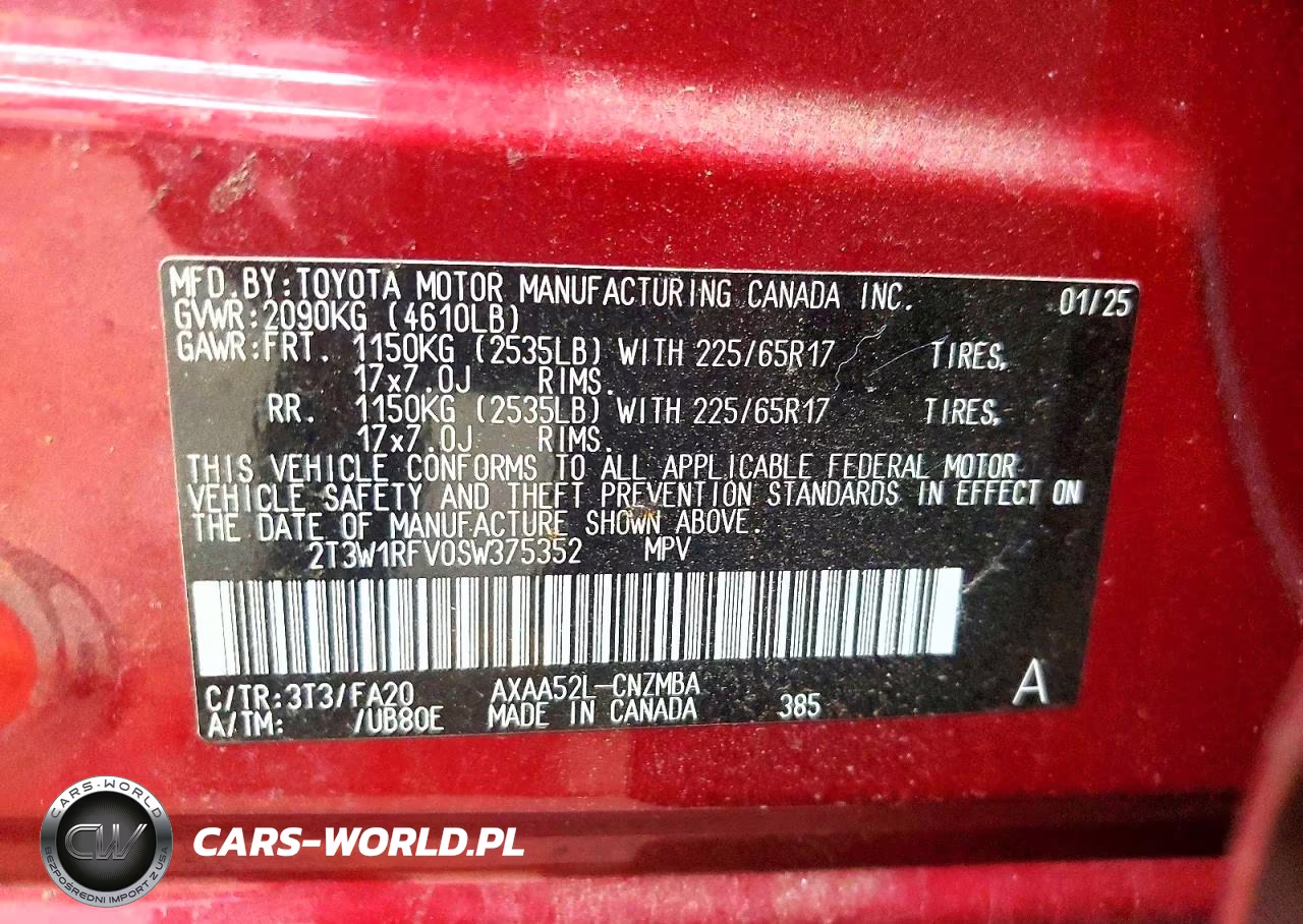 2025 Toyota Rav4 Xle VIN:2T3W1RFV0SW375352 - 13