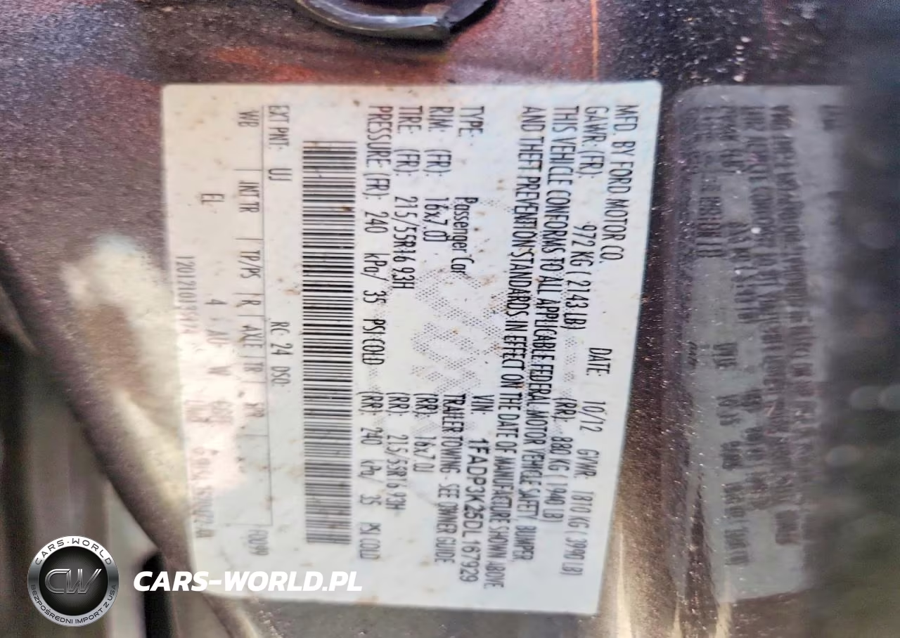 2013 Ford Focus Se VIN:1FADP3K25DL167929 - 12