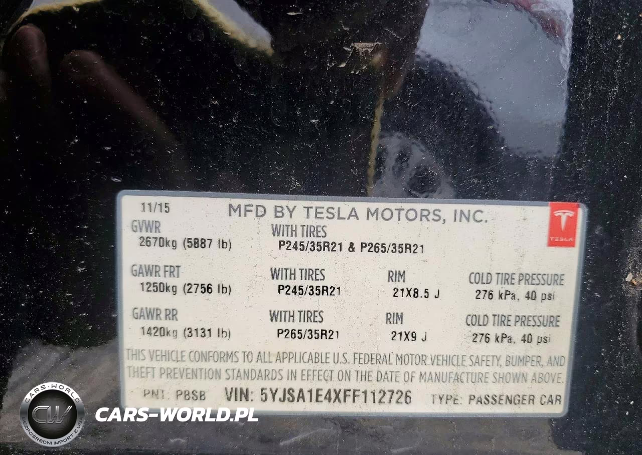 2015 Tesla Model S VIN:5YJSA1E4XFF112726 - 12