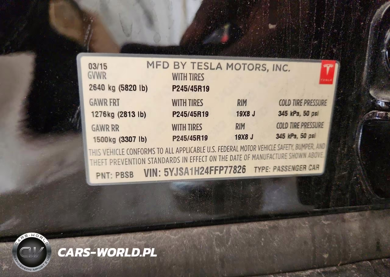 2015 Tesla Model S 85D VIN:5YJSA1H24FFP77826 - 13
