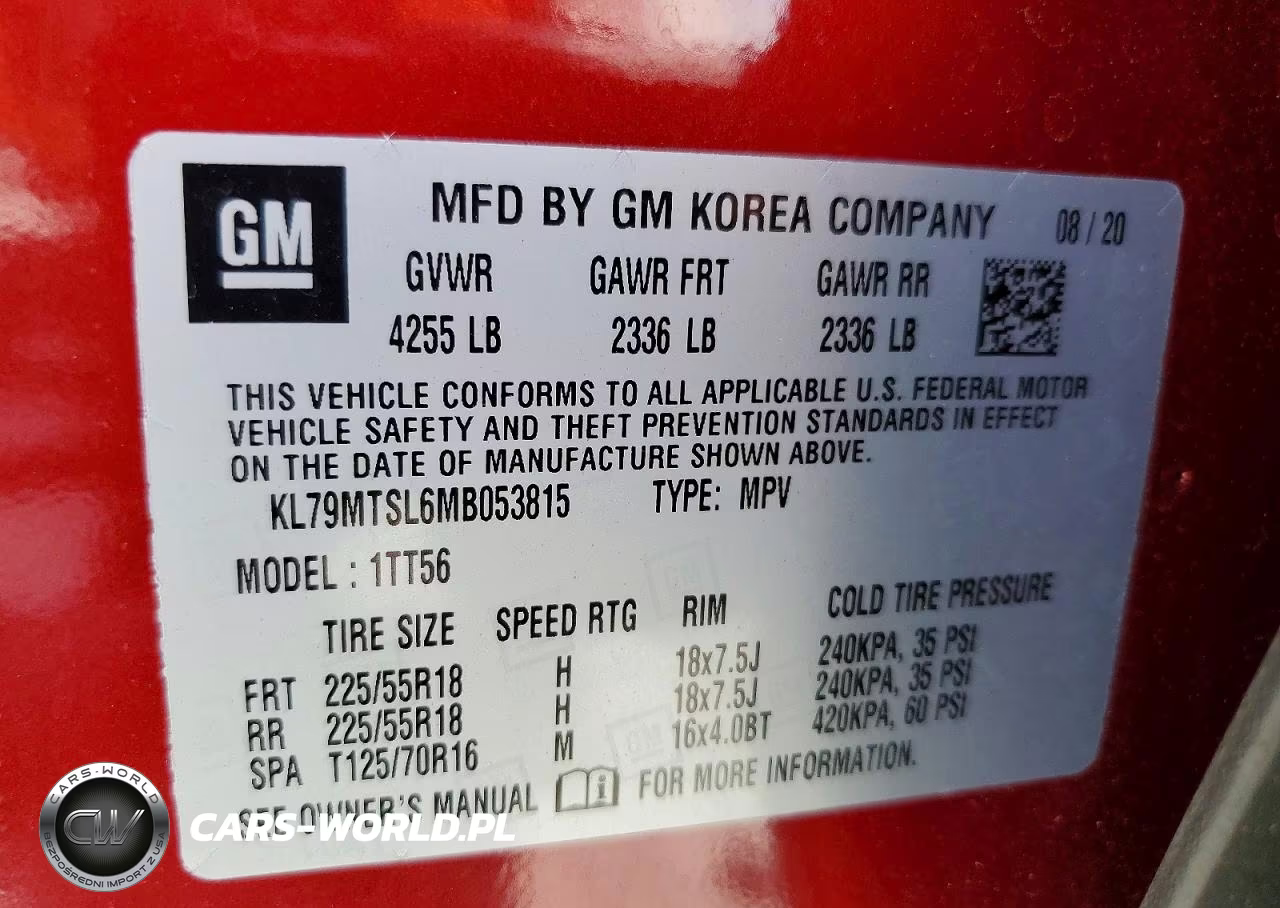 2021 Chevrolet Trailblazer Rs VIN:KL79MTSL6MB053815 - 13