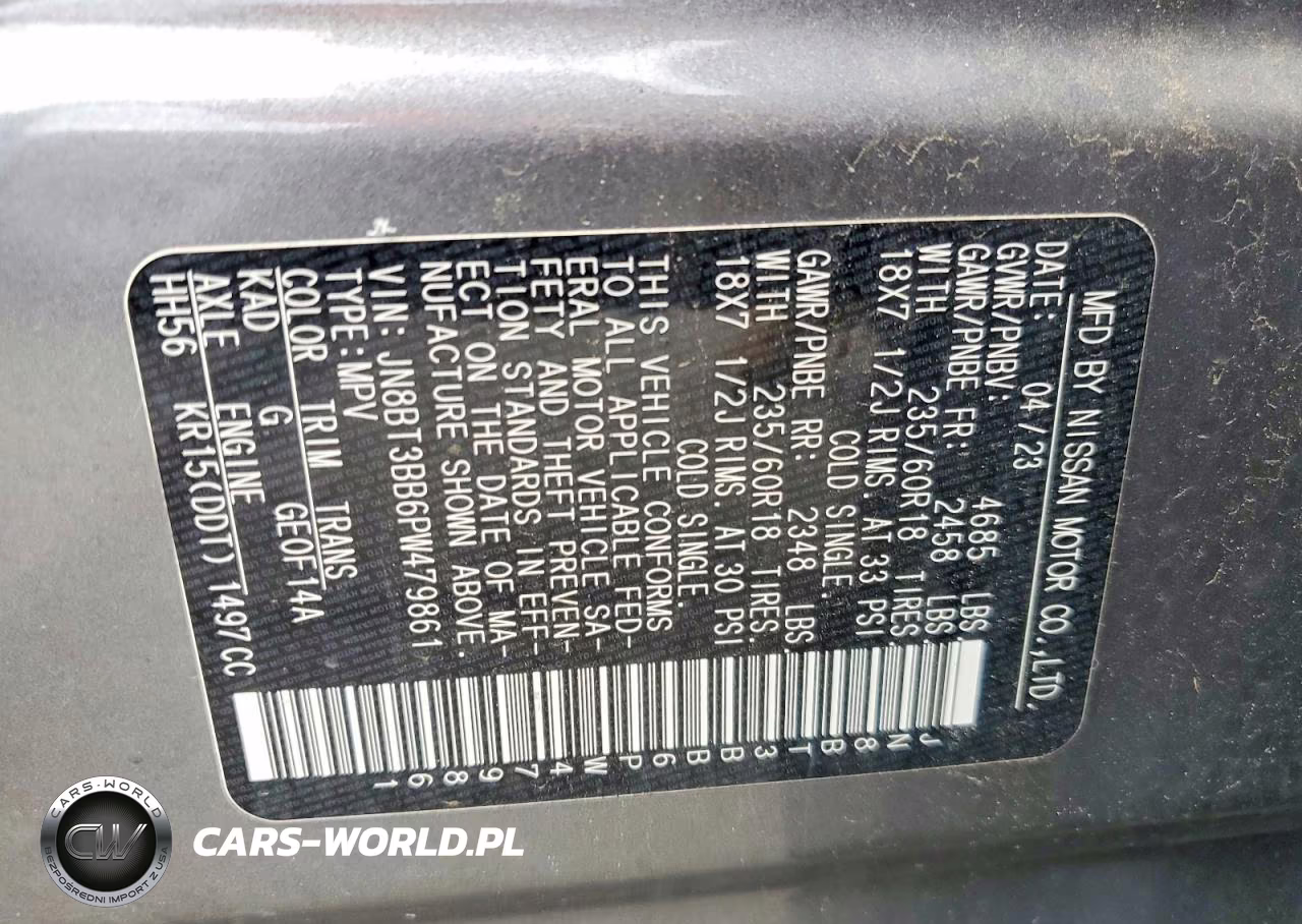2023 Nissan Rogue Sv VIN:JN8BT3BB6PW479861 - 13