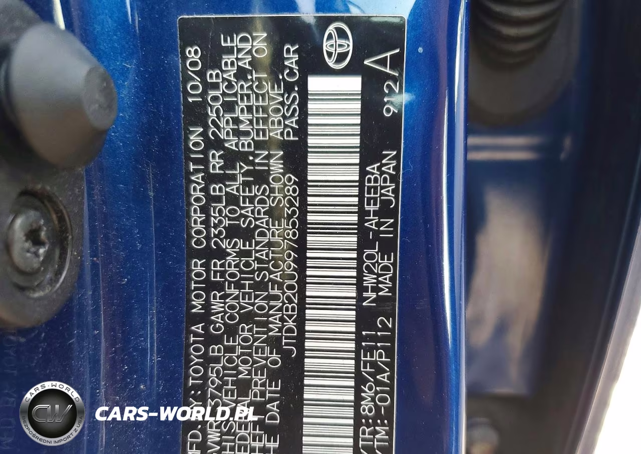 2009 Toyota Prius Base VIN:JTDKB20U997853289 - 12