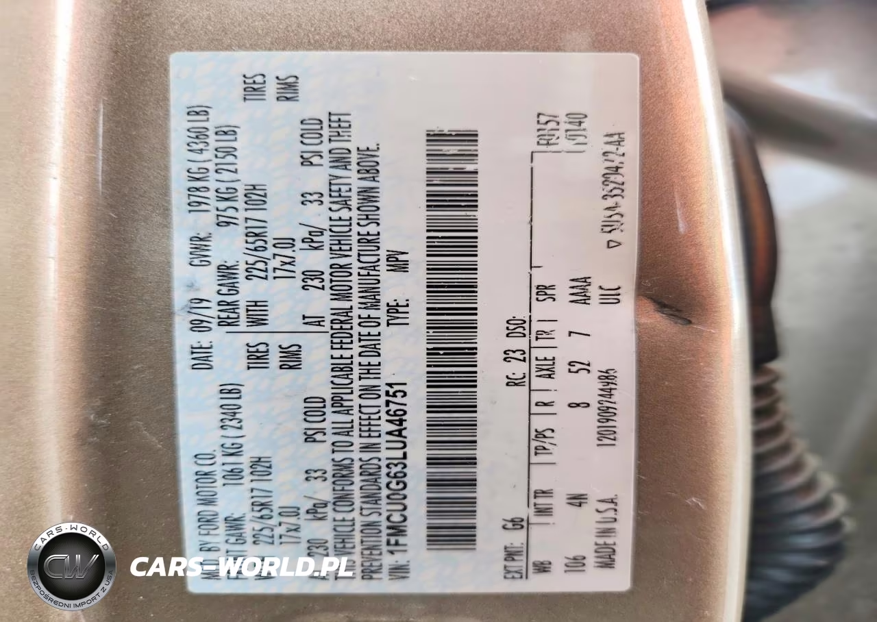 2020 Ford Escape Se VIN:1FMCU0G63LUA46751 - 12
