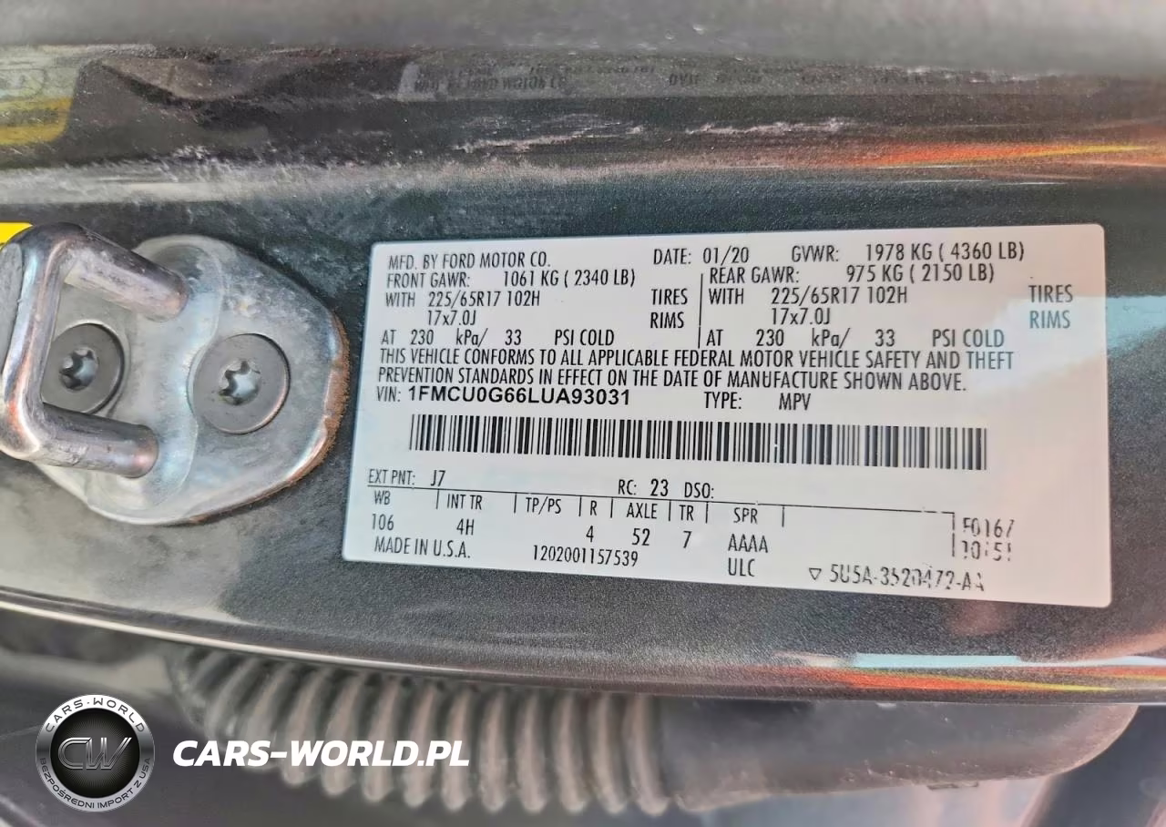 2020 Ford Escape Se VIN:1FMCU0G66LUA93031 - 13
