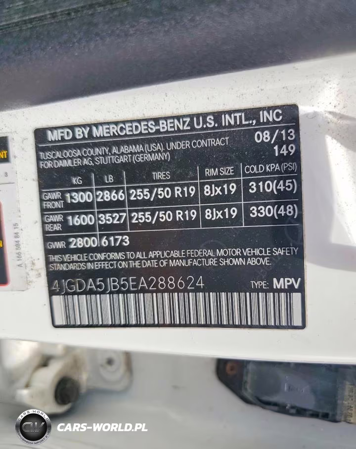 2014 Mercedes-Benz Ml 350 VIN:4JGDA5JB5EA288624 - 13