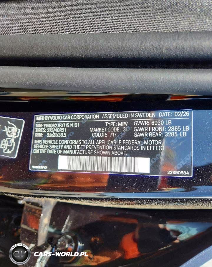 2026 Volvo Xc90 Plus VIN:YV4062JEXT1514101 - 14