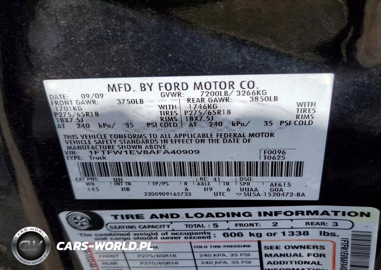 2010 Ford F150 Supercrew VIN:1FTFW1EV8AFA40909 - 12