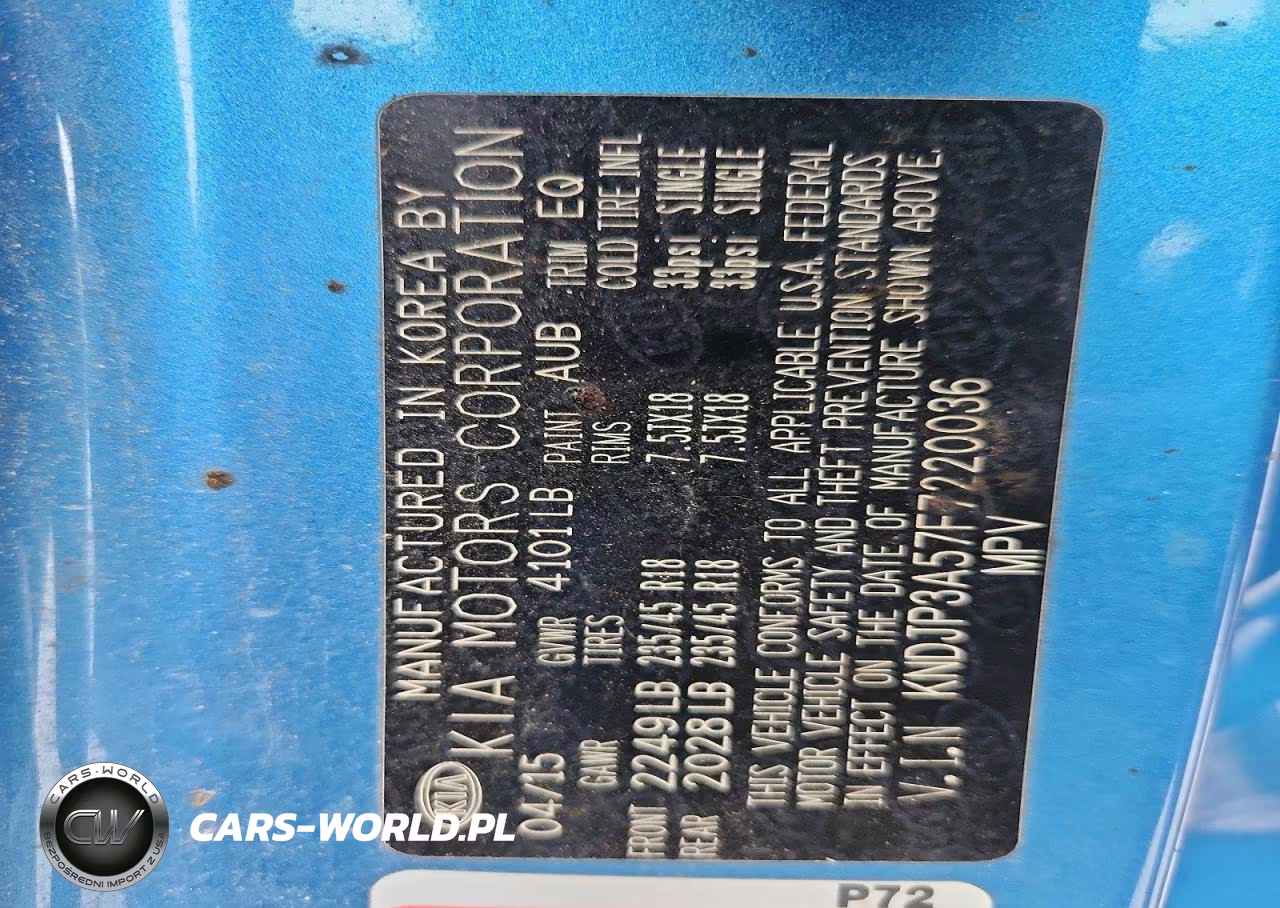 2015 Kia Soul + VIN:KNDJP3A57F7220036 - 14