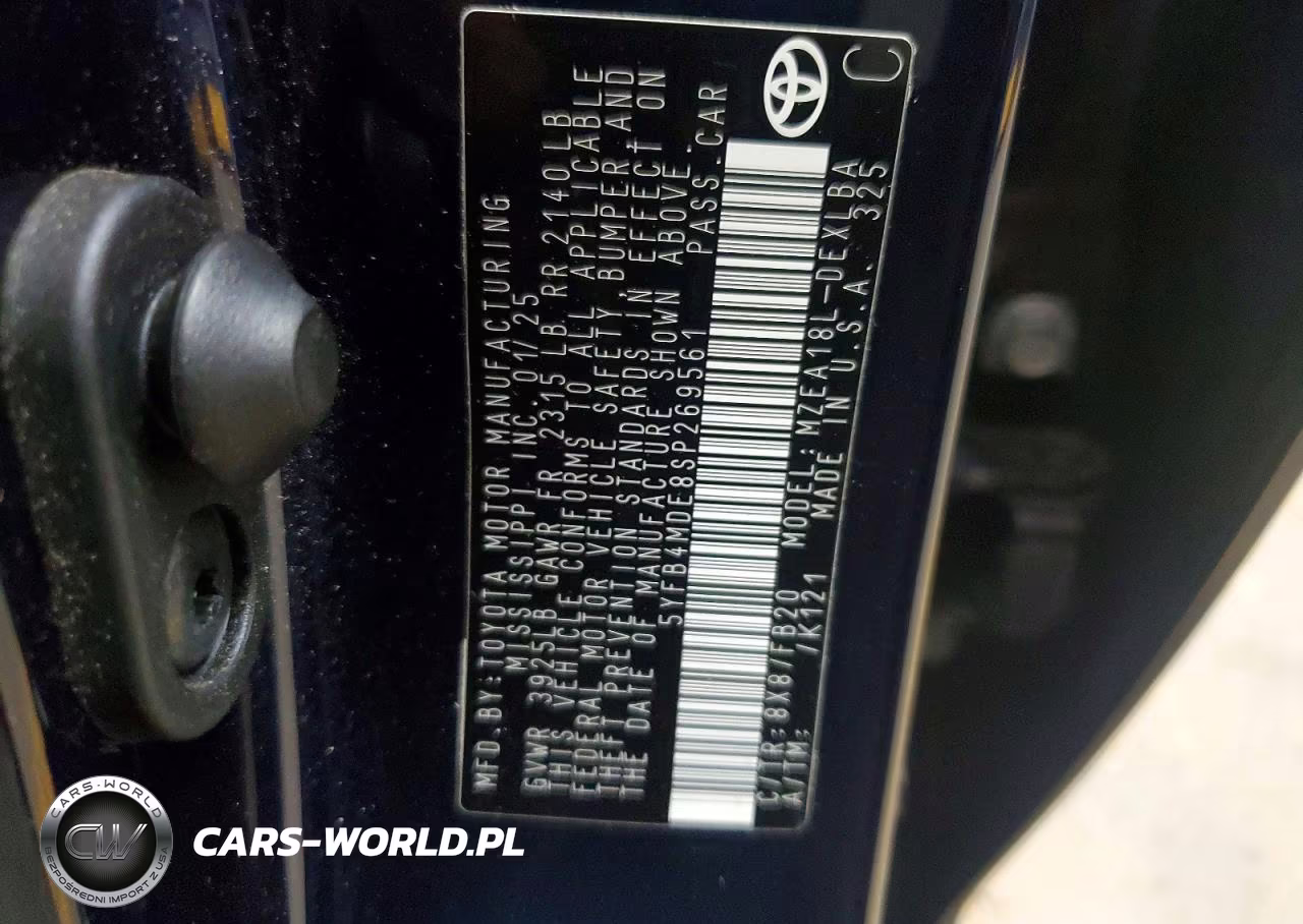 2025 Toyota Corolla Le VIN:5YFB4MDE8SP269561 - 12