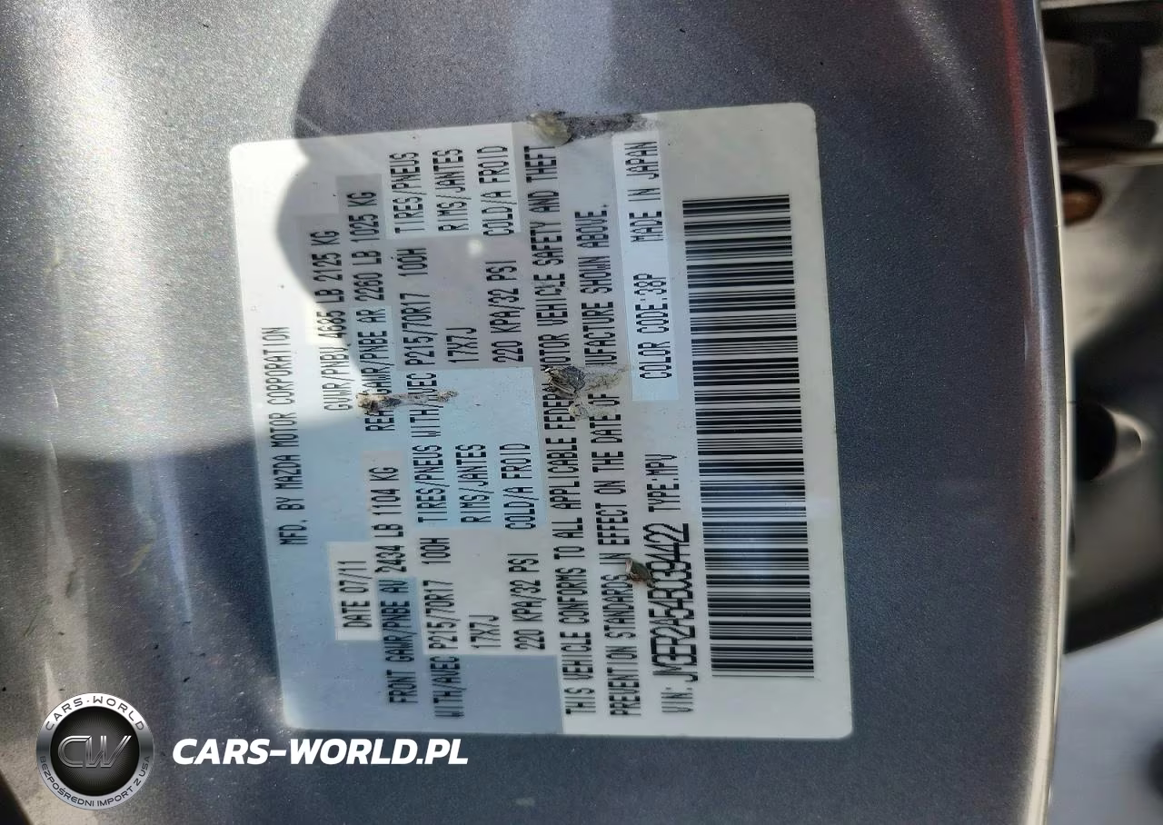 2011 Mazda Cx-7 VIN:JM3ER2A54B0394422 - 13
