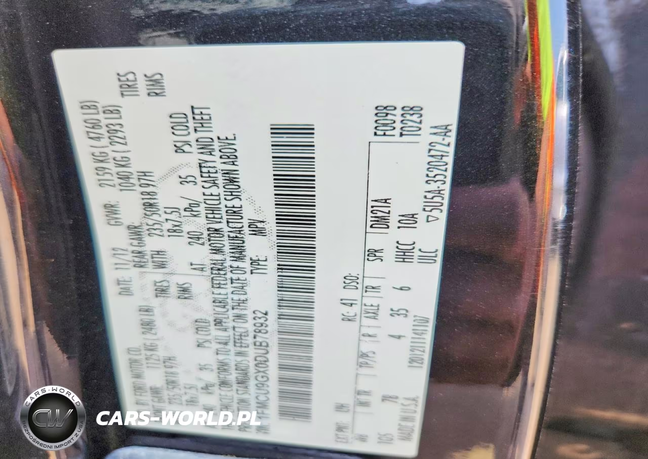 2013 Ford Escape Se VIN:1FMCU9GX0DUB78932 - 13