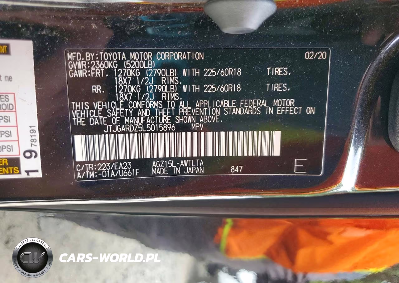 2020 Lexus Nx 300 VIN:JTJGARDZ5L5015896 - 13