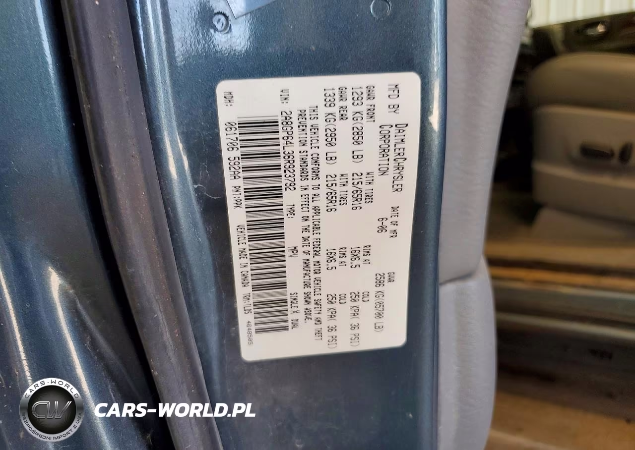 2006 Chrysler Town & Country Limited VIN:2A8GP64L36R923792 - 13