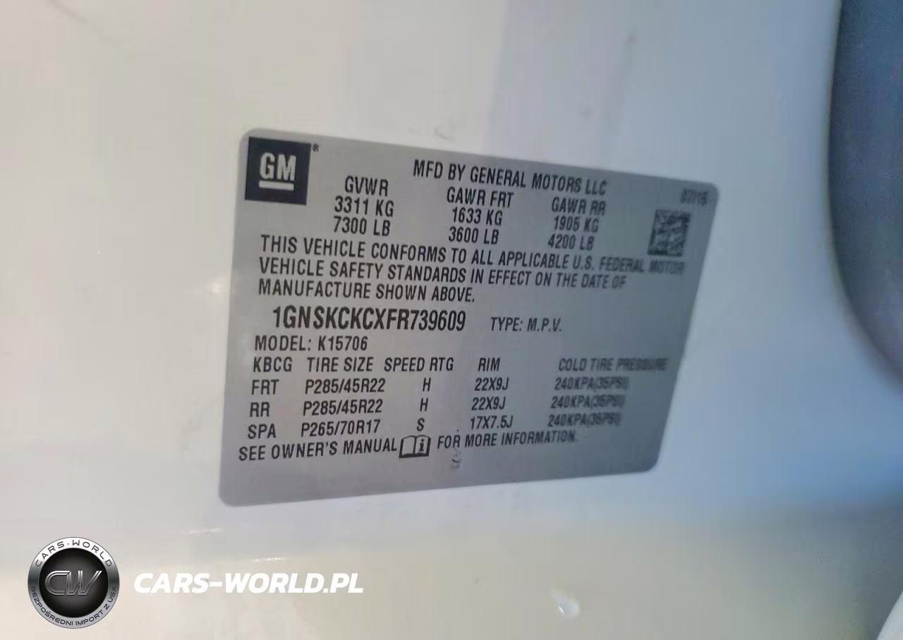 2015 Chevrolet Tahoe K1500 Ltz VIN:1GNSKCKCXFR739609 - 13