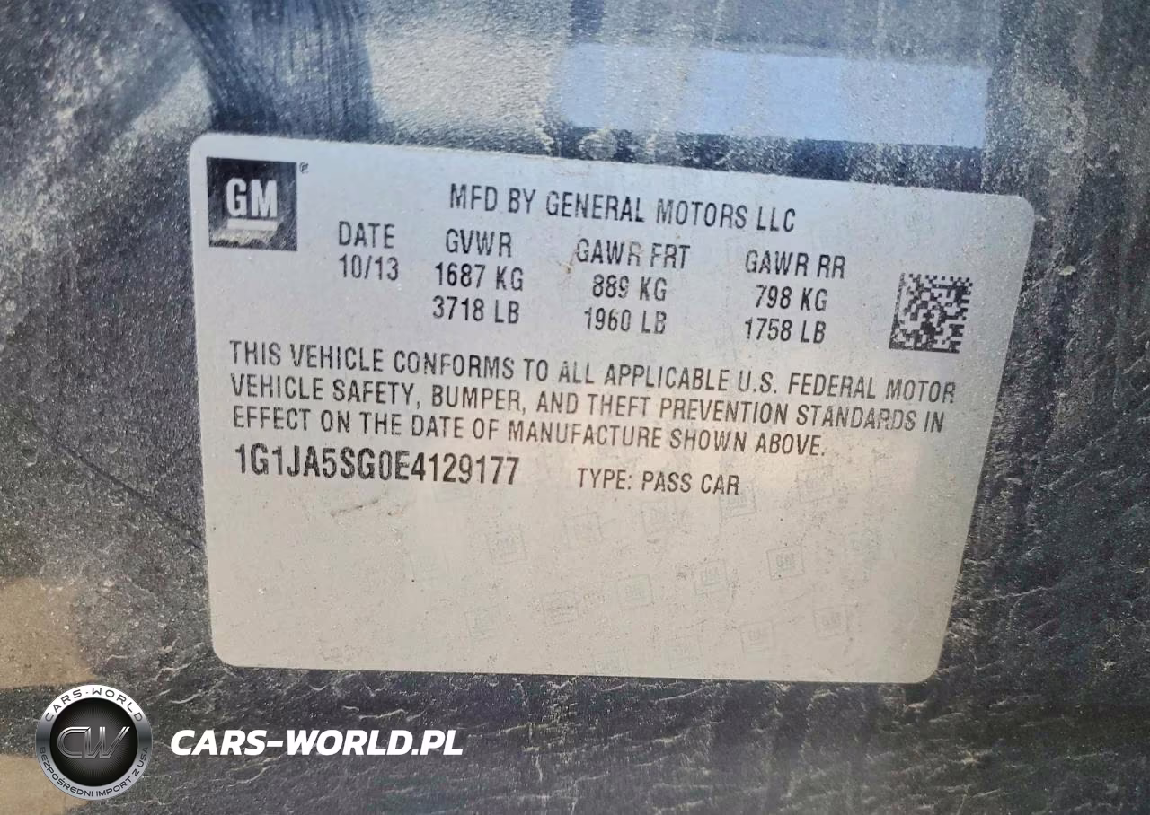 2014 Chevrolet Sonic Ls VIN:1G1JA5SG0E4129177 - 12