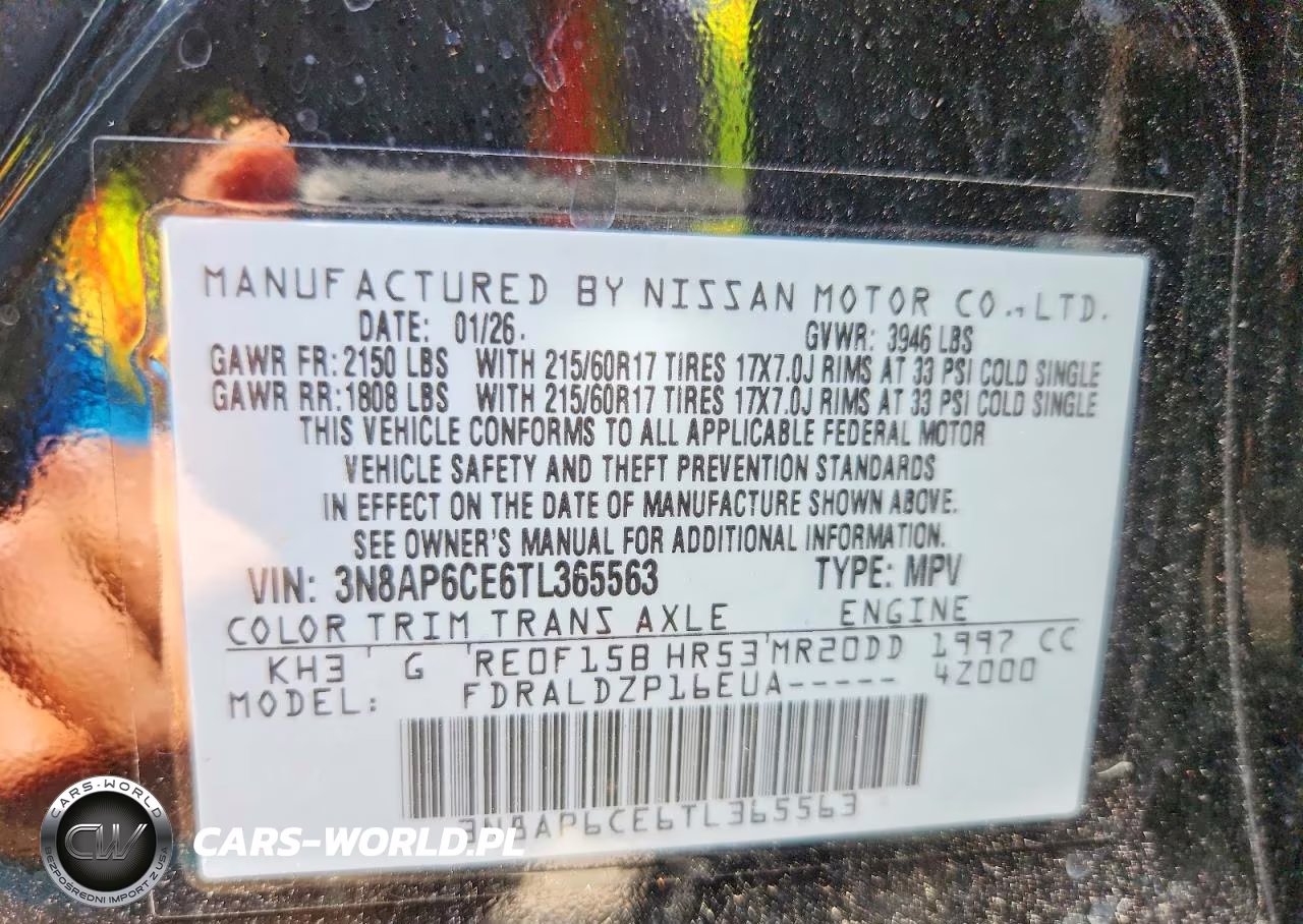 2026 Nissan Kicks Sv VIN:3N8AP6CE6TL365563 - 13