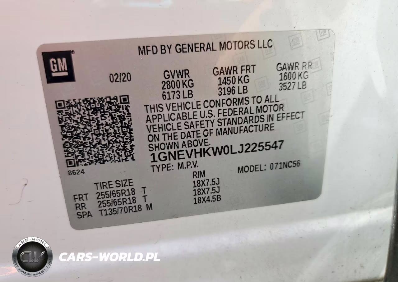 2020 Chevrolet Traverse Lt VIN:1GNEVHKW0LJ225547 - 13