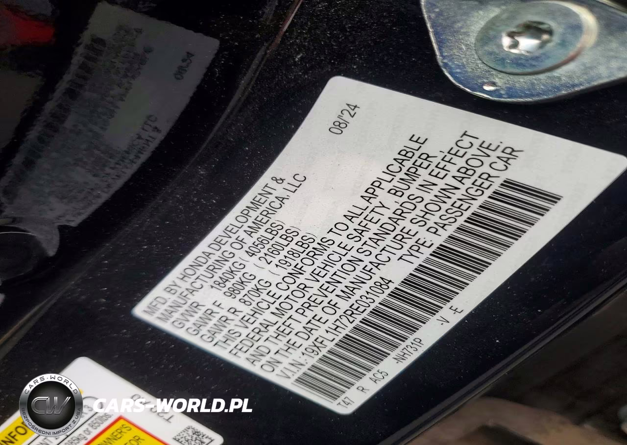 2024 Honda Civic Exl VIN:19XFL1H72RE031084 - 12