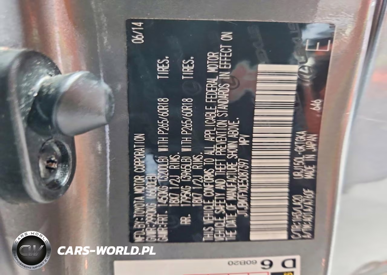 2014 Lexus Gx 460 VIN:JTJBM7FX0E5087397 - 13