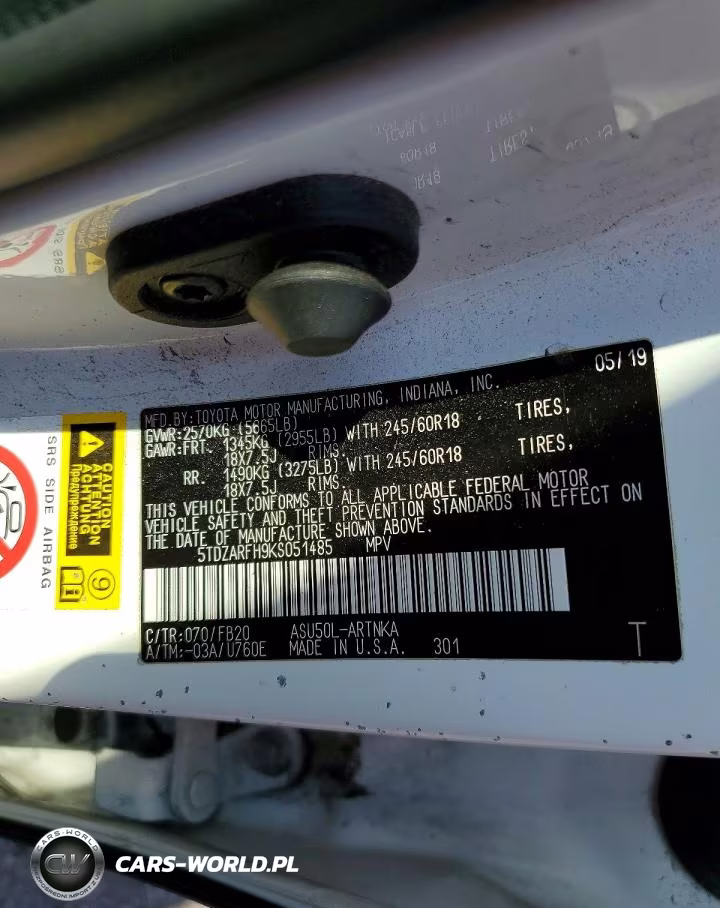 2019 Toyota Highlander Le VIN:5TDZARFH9KS051485 - 13