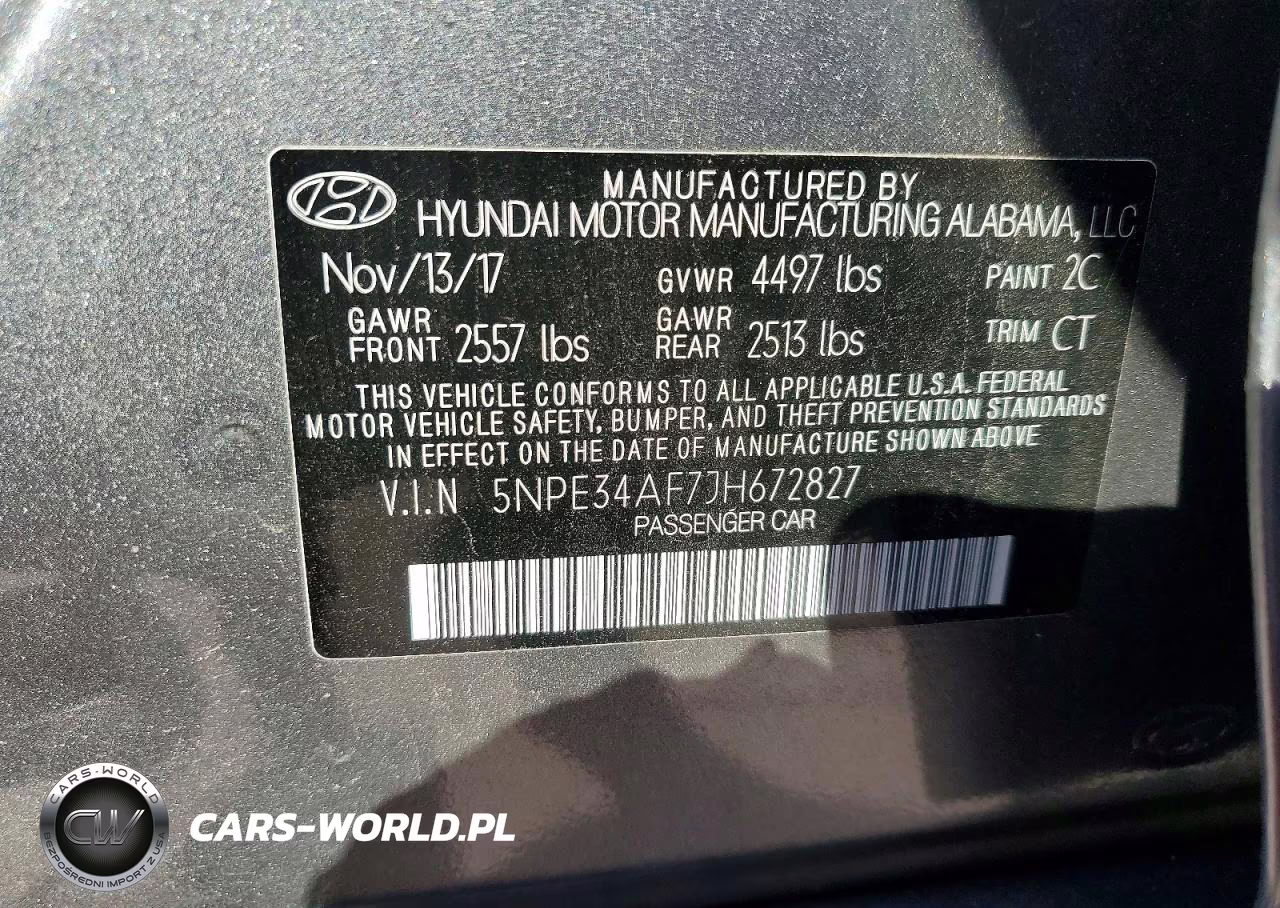 2018 Hyundai Sonata Sport VIN:5NPE34AF7JH672827 - 12