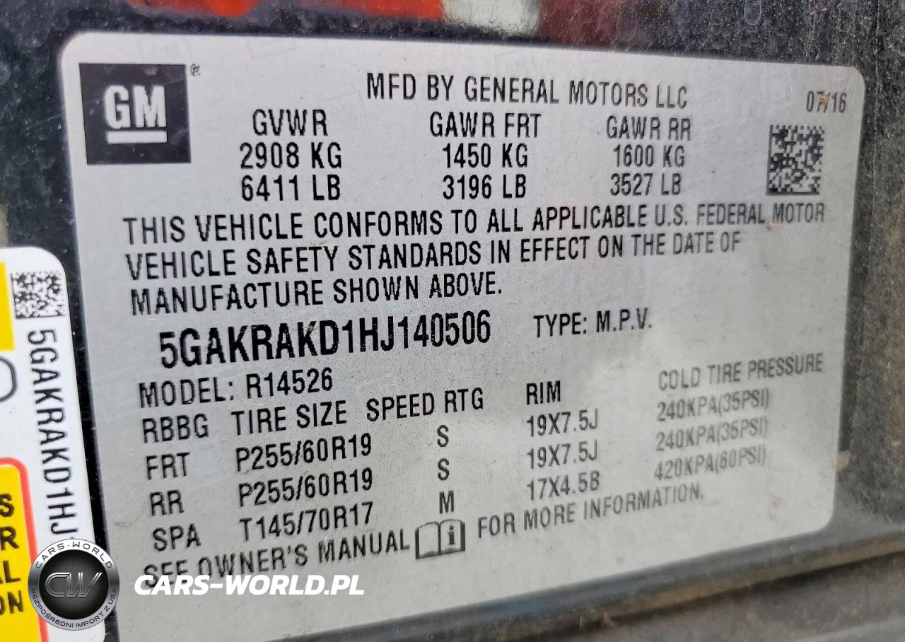 2017 Buick Enclave VIN:5GAKRAKD1HJ140506 - 13