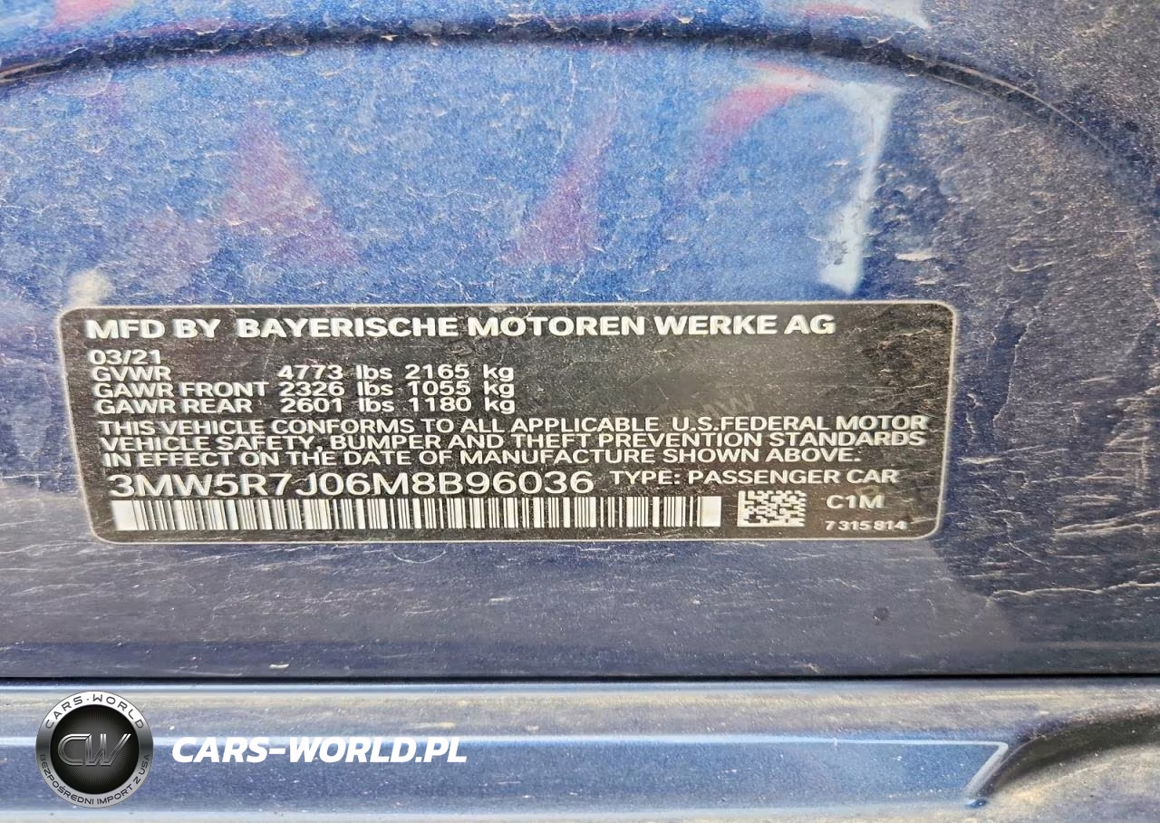 2021 BMW 330Xi VIN:3MW5R7J06M8B96036 - 12