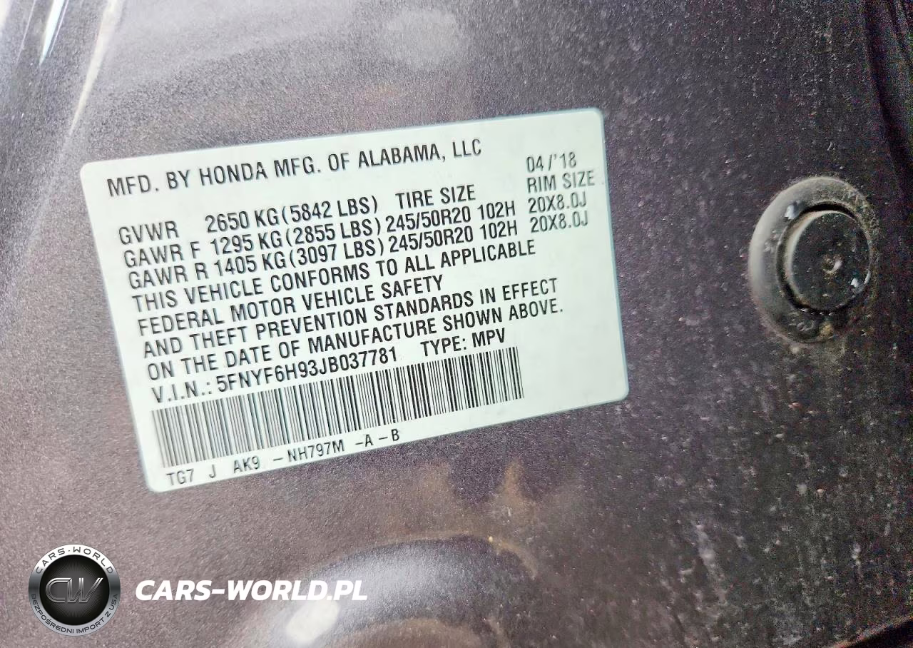 2018 Honda Pilot Touring VIN:5FNYF6H93JB037781 - 13