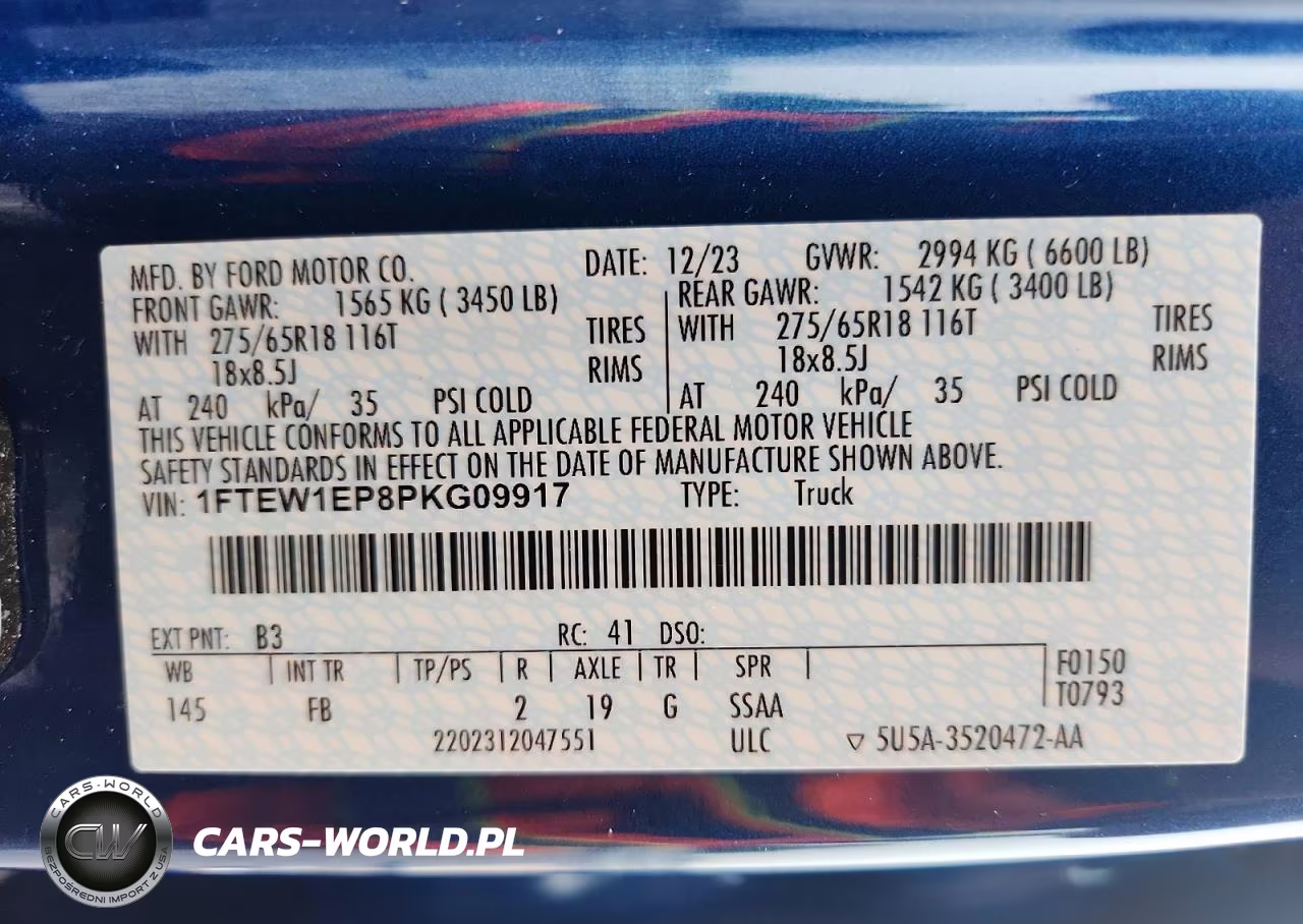 2023 Ford F150 Supercrew VIN:1FTEW1EP8PKG09917 - 13