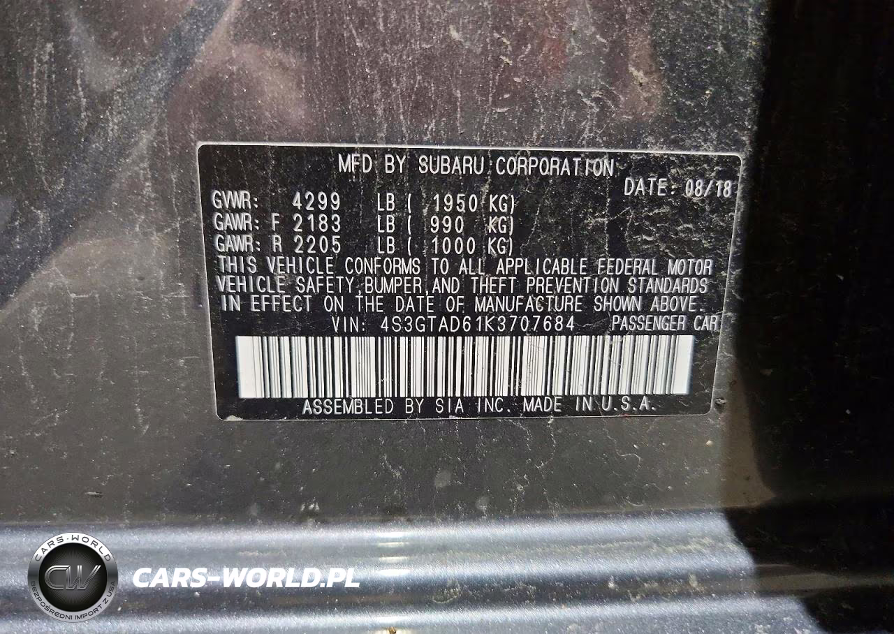 2019 Subaru Impreza Premium VIN:4S3GTAD61K3707684 - 12
